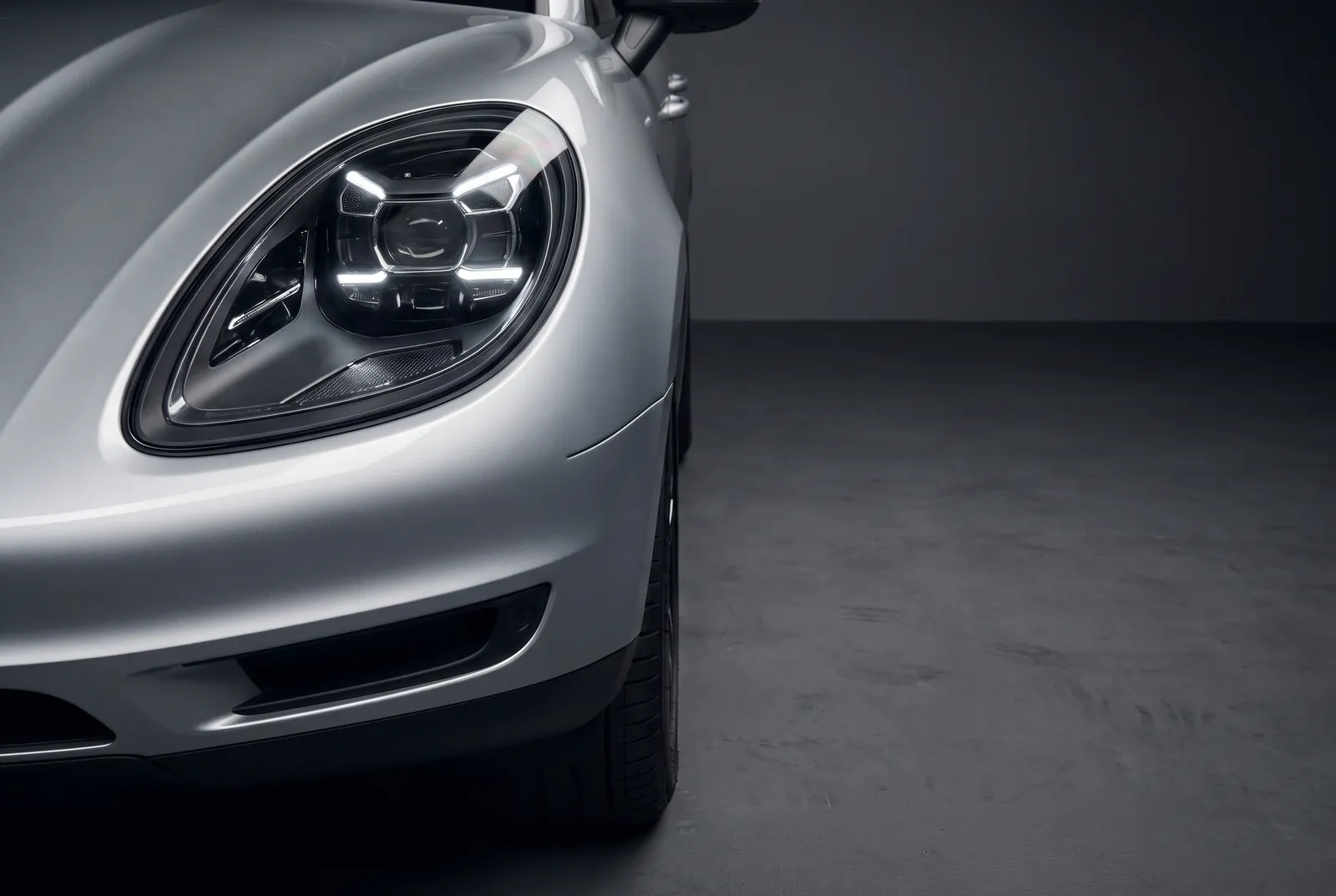 Detail van een Porsche Macan